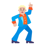 Microsoft(Windows) Man Dancing: Medium-Light Skin Tone Emoji