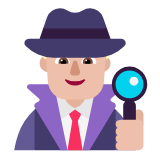 Microsoft(Windows) Man Detective: Medium-Light Skin Tone Emoji