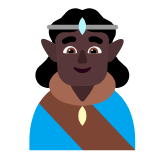 Microsoft(Windows) Man Elf: Dark Skin Tone Emoji