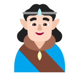 Microsoft(Windows) Man Elf: Light Skin Tone Emoji