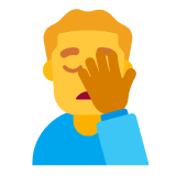 Microsoft(Windows) Man Facepalming Emoji