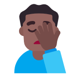 Microsoft(Windows) Man Facepalming: Medium-Dark Skin Tone Emoji