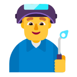 Microsoft(Windows) Man Factory Worker Emoji