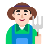 Microsoft(Windows) Man Farmer: Light Skin Tone Emoji