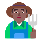 Microsoft(Windows) Man Farmer: Medium-Dark Skin Tone Emoji