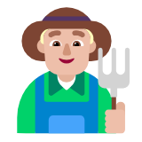 Microsoft(Windows) Man Farmer: Medium-Light Skin Tone Emoji