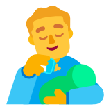 Microsoft(Windows) Man Feeding Baby Emoji