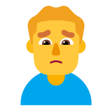 Microsoft(Windows) Man Frowning Emoji