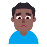 Microsoft(Windows) Man Frowning: Medium-Dark Skin Tone Emoji