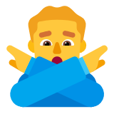 Microsoft(Windows) Man Gesturing No Emoji