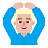 Microsoft(Windows) Man Gesturing Ok: Medium-Light Skin Tone Emoji