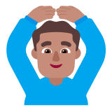 Microsoft(Windows) Man Gesturing Ok: Medium Skin Tone Emoji