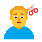 Microsoft(Windows) Man Getting Haircut Emoji