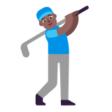 Microsoft(Windows) Man Golfing: Medium-Dark Skin Tone Emoji