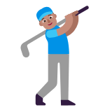 Microsoft(Windows) Man Golfing: Medium Skin Tone Emoji