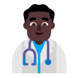 Microsoft(Windows) Man Health Worker: Dark Skin Tone Emoji