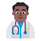 Microsoft(Windows) Man Health Worker: Medium-Dark Skin Tone Emoji