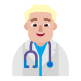 Microsoft(Windows) Man Health Worker: Medium-Light Skin Tone Emoji