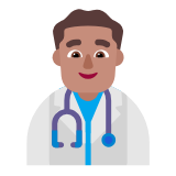 Microsoft(Windows) Man Health Worker: Medium Skin Tone Emoji