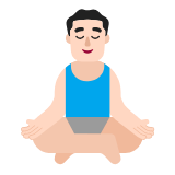 Microsoft(Windows) Man In Lotus Position: Light Skin Tone Emoji