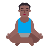 Microsoft(Windows) Man In Lotus Position: Medium-Dark Skin Tone Emoji