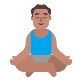 Microsoft(Windows) Man In Lotus Position: Medium Skin Tone Emoji