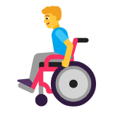 Microsoft(Windows) Man In Manual Wheelchair Emoji