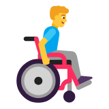 Microsoft(Windows) Man In Manual Wheelchair Facing Right Emoji