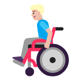 Microsoft(Windows) Man In Manual Wheelchair: Medium-Light Skin Tone Emoji