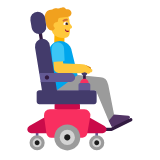 Microsoft(Windows) Man In Motorized Wheelchair Facing Right Emoji