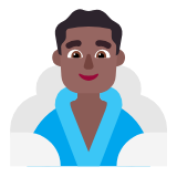 Microsoft(Windows) Man In Steamy Room: Medium-Dark Skin Tone Emoji