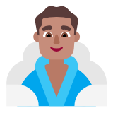 Microsoft(Windows) Man In Steamy Room: Medium Skin Tone Emoji