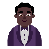 Microsoft(Windows) Man In Tuxedo: Dark Skin Tone Emoji