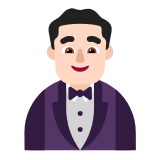 Microsoft(Windows) Man In Tuxedo: Light Skin Tone Emoji