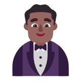 Microsoft(Windows) Man In Tuxedo: Medium-Dark Skin Tone Emoji