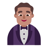 Microsoft(Windows) Man In Tuxedo: Medium Skin Tone Emoji