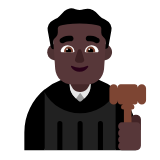 Microsoft(Windows) Man Judge: Dark Skin Tone Emoji