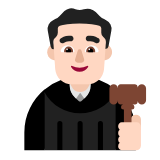 Microsoft(Windows) Man Judge: Light Skin Tone Emoji