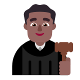 Microsoft(Windows) Man Judge: Medium-Dark Skin Tone Emoji