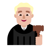 Microsoft(Windows) Man Judge: Medium-Light Skin Tone Emoji