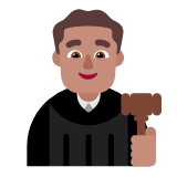 Microsoft(Windows) Man Judge: Medium Skin Tone Emoji