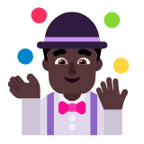 Microsoft(Windows) Man Juggling: Dark Skin Tone Emoji