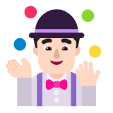 Microsoft(Windows) Man Juggling: Light Skin Tone Emoji