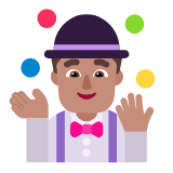 Microsoft(Windows) Man Juggling: Medium Skin Tone Emoji