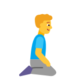 Microsoft(Windows) Man Kneeling Facing Right Emoji