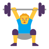 Microsoft(Windows) Man Lifting Weights Emoji