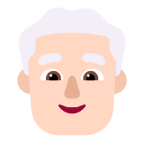 Microsoft(Windows) Man: Light Skin Tone, White Hair Emoji