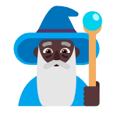 Microsoft(Windows) Man Mage: Dark Skin Tone Emoji