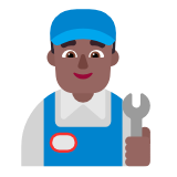 Microsoft(Windows) Man Mechanic: Medium-Dark Skin Tone Emoji