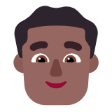 Microsoft(Windows) Man: Medium-Dark Skin Tone Emoji